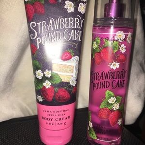 Strawberry Pound Cake Bath and Body Work Set